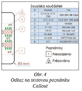 Obr. 4 Odkaz na textovou poznámku Callout